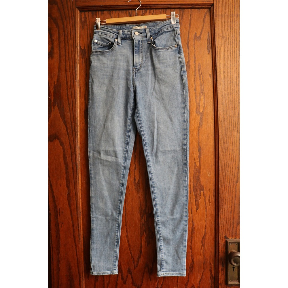 LEVIS STRAUSS 721 Skinny Jeans Women Size 28 Blue Stretch High Rise Denim